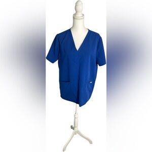 Figs ,Women’s XL Nurse Scrub Top – Blue, Comfortable & Professional